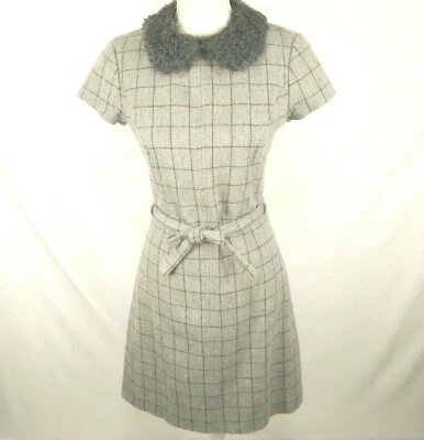 VTG TOCCA DRESS wool check size 6 - Image 1 of 4