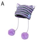 Popular Female Hat Cat Ear Beanie Hat Women Winter Warm Hat? F6n7
