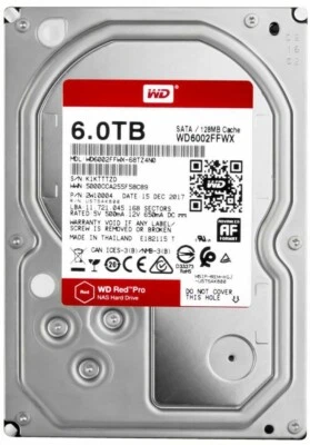 Western Digital Red Pro Hard Drive WD6002FFWX 6TB 7.2K 128MB SATA III 3.5'' - Image 1 of 4