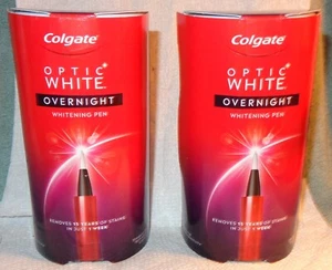 2 DOS NUEVOS bolígrafos blanqueadores dentales ópticos blancos para pasar la noche Colgate 06/2024 exp. Fecha - Imagen 1 de 4