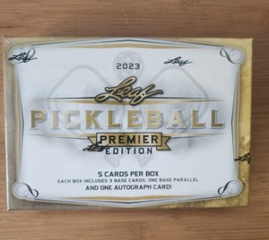 2023 Leaf Pickleball Premier Edition Box. 5 Cards. 1 Autograph Per Box