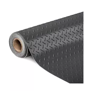 TUFFIOM 7.5 x 17 FT Garage Floor Mat, Thickened Diamond Plate PVC Garage Mats... - Picture 1 of 7