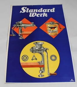 C9/ altes Reklame Plakat , Fleischwolf + Butterfass Standard Werk - 42,5x29 /196 - Bild 1 von 14
