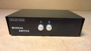 König CMP-SWITCH50 - Commutateur VGA 2 ports 2 ports, 15 broches commutateur manuel noir - Photo 1/2