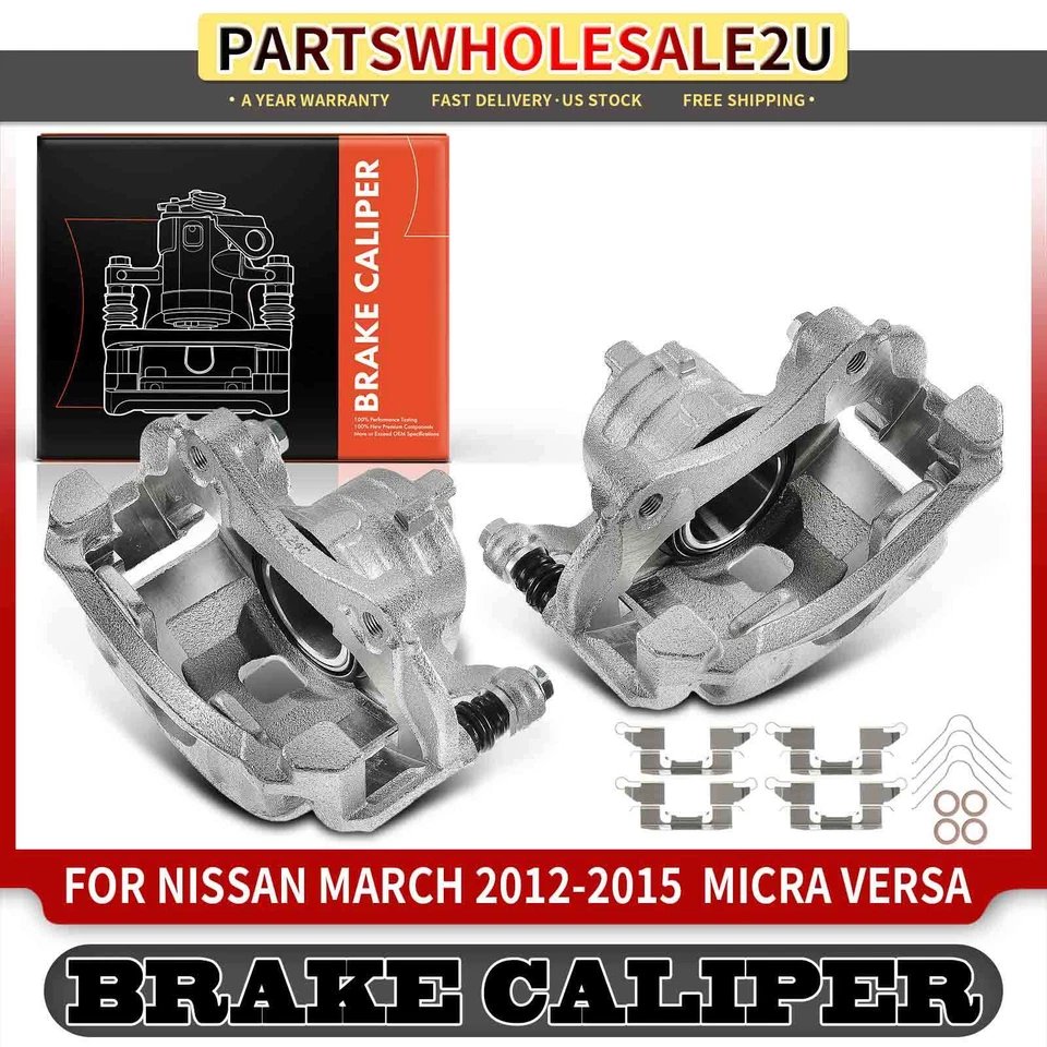 2x pinças de freio dianteiras esquerda e direita para Nissan Versa 2012-2019 Versa Note Micra - Imagem 1 de 4
