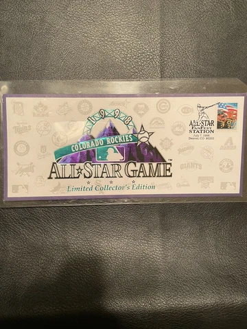1998 Colorado Rockies MLB All Star Game Commemorative Cachet NIP & USA Key Ring Cover