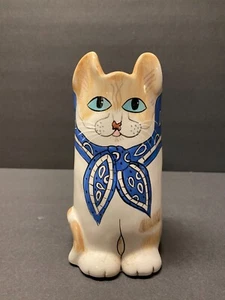 Ganz Bud Flower Vase Bandana Cowgirl CAT "Misty" Susan Paley Signed - Picture 1 of 7