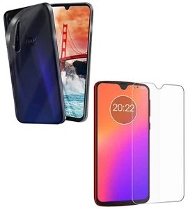 For MOTOROLA MOTO G8 PLUS CLEAR CASE + TEMPERED GLASS SCREEN PROTECTOR COVER 8+ - Picture 1 of 12