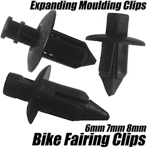 30x Motorrad Fahrradverkleidung Karosserie Arbeitspaneel Cowl Verkleidung Clips 8mm 7mm 6mm Loch - Bild 1 von 1