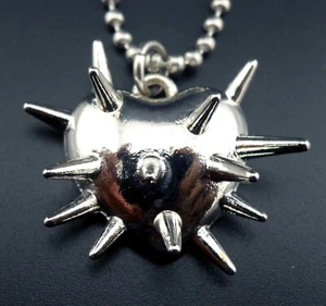 Spiked Heart Necklace Stainless Chain New Pendant Gothic Thorns Jewelry Spikes - Picture 1 of 17