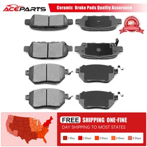 FRONT AND REAR CERAMIC DISC BRAKE PAD KIT For Nissan MURANO MAXIMA ALTIMA 3.5L - Picture 1 of 8