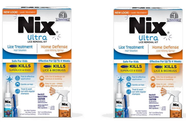 Nix Ultra 去虱工具包杀死超级虱子和鸡蛋喷雾家用防御有效期至 10/25 — 第 1/1 张图片