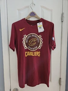 Rare Nike Dri Fit NBA Cleveland Cavaliers T-Shirt Red Small NBA 75 Anniversary - Picture 1 of 5