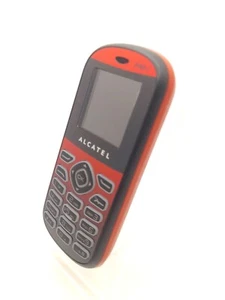Clavier rétro de téléphone portable de base rouge débloqué grade A Alcatel 209 simple N'IMPORTE QUELLE CARTE SIM - Photo 1/9