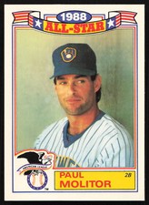 1989 Topps #3 Paul Molitor     Milwaukee Brewers Card