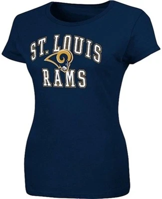 St Louis Rams Equipo NFL Ropa Mujer Forward Progress Camisa Azul Marino Talla Grande 2X Foto 1 de 2