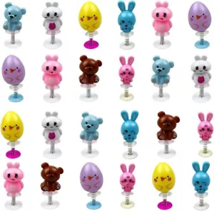 24 PCS Easter Jumping Popper Toys for Kids Toddlers Basket Stuffers Egg Fillers - Picture 1 of 5