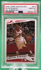 2006 Topps McDonald's Kevin Durant #B19 RC Rookie ALL AMERICAN 🏦 PSA 10 🏦 NETS