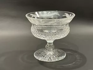 Edinburgh Kristall Schottland geschliffene Kristalldistel Pfirsich Melba, 4 1/4" D, 3 3/4" T - Bild 1 von 5