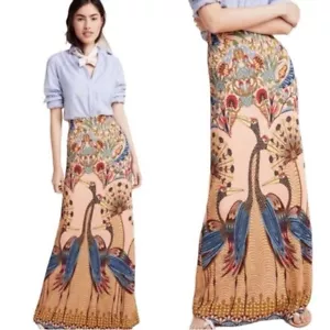 Farm Rio Maxirock Mixed Print Peacock Anthropologie strukturiert Größe XS - Bild 1 von 8