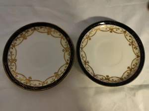 Atemberaubende Noritake Untertassen Kobalt & Gold Top Zustand 5,5" - Bild 1 von 6