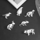 Clear Acrylic Skeleton Lapel Pins Hat Clothes Bag Pin Badge Brooches