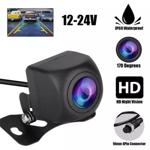 Waterproof 4 Pin Reverse Camera Car Rear View Backup Parking HD Night Vision CAM - Picture 1 of 12