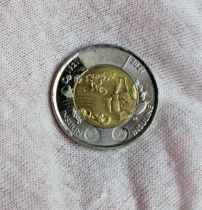 Canada Toonie 2021; $2; 100 aniversario - descubrimiento de la insulina; circ - Imagen 1 de 2