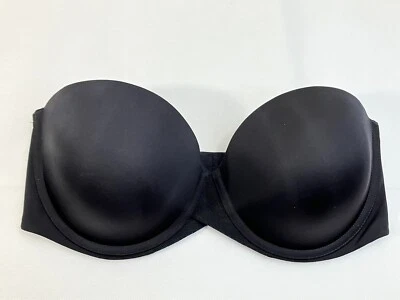 Nuevo con etiquetas Sujetador sin tirantes DKNY 34DD Litewear Push-Up cobertura completa para mujer DK4506 negro Foto 1 de 4