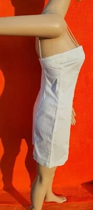 Strandkleid Sommer Party Kleid Sexy Gr. 34 XS Figurbetont Eng Jeans Weiß (1326 ) - Bild 1 von 4