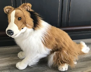 Peluche vintage 20" Lassie Collie cane E & J classico imbottito realistico (USATO!) - Foto 1 di 10