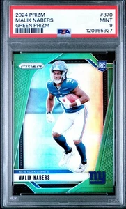 2024 Panini Prizm Green Prizm #370 Malik Nabers Giants RC Rookie PSA 9 - Bild 1 von 1