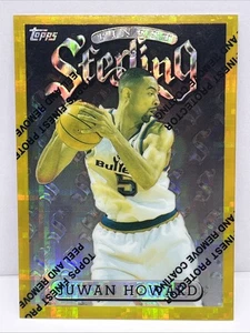 Juwan Howard 1996-97 Topps mejor refractor de oro con revestimiento #140 centrado SSP - Imagen 1 de 2