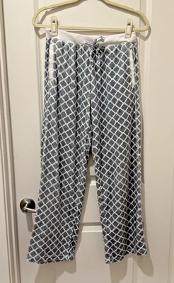 Acogedor pantalón de pijama Nautica para mujer pequeño gris blanco rosa bolsillos súper suave Foto 1 de 4
