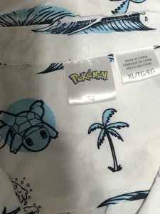 Boys XL Pokémon Hawaiian Shirt Pikachu Squirrtle Charmander  - Picture 1 of 5