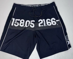 Hurley Phantom JF John Florence Map Print Board Shorts Black Gray Size 34 - Imagen 1 de 4