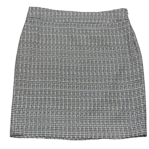 Tahari Arthur S. Levine Womens Tweed Skirt Black White Size 12 New - Picture 1 of 6