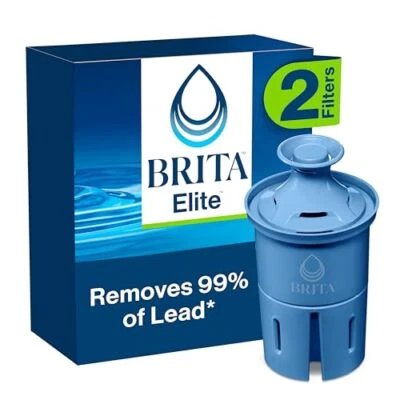 Brita Elite Pitcher Replacement Filters 2 Pack Blue Removes Lead and 30 Conta... - Image 1 of 4