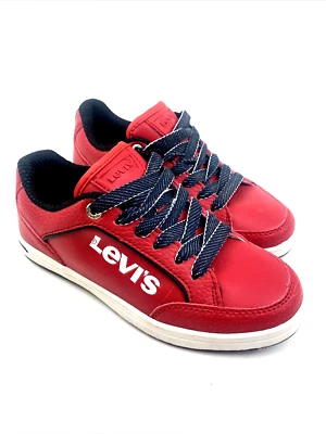 Zapatos Deportivos Levi's Niños Talla 1 Jóvenes Niños Rojo Con Cordones Calzado Informal Foto 1 de 4