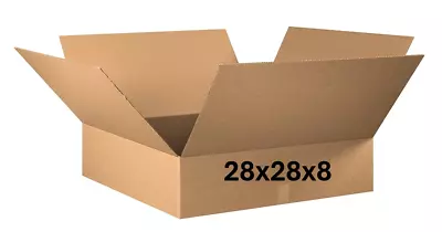 28" x 28" x 8" CARDBOARD BOX - 200 lb - SINGLE BOX - Image 1 of 4
