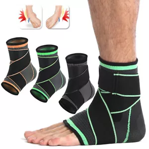 Ankle Brace Strap Sleeves Support 3D Weave Elastic Bandage Foot Protective Gear - Picture 1 of 18
