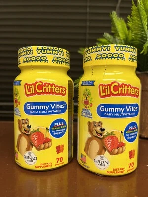 Lil Critters Vitaminas Infantiles GUMMY VITES Multivitamínico Diario 70 ct (Paquete de 2) Foto 1 de 4