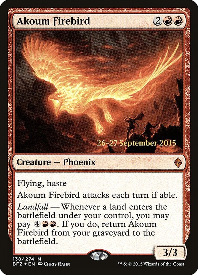 Akoum Firebird [Battle for Zendikar Prerelease Promos] Magic MTG - Image 1 of 1