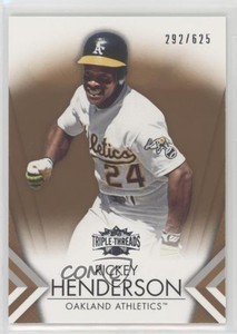 2012 Topps Triple Threads Sepia /625 Rickey Henderson #68 HOF