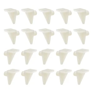 50 Pack Plastic Shelf Support Pegs 0.55"x0.63" for Cabinet Shelves Durable White - Picture 1 of 4