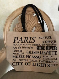Paris Frankreich Beige Canvas Tasche Souvenir Bag - Bild 1 von 2