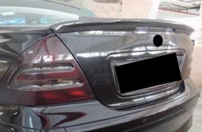 Para Mercedes-Benz Clase C W203 2001-2007 sedán aspecto de fibra alerón trasero labio Foto 1 de 4