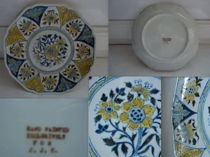 ASSIETTE HAND PAINTED EXCLUSIVELY FOR J J C DECOR FLEURS - Picture 1 of 1