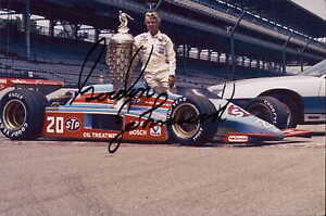 Gordon Johncock Signed 4x6 Photo 1973 1982 Indianapolis 500 Winner Indy USAC