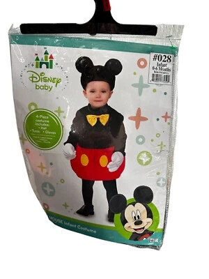 Disney Baby Infant Boy Girl Halloween Costume Size 0-6 Mth 4 Pc Hat Tunic Gloves - Image 1 of 4